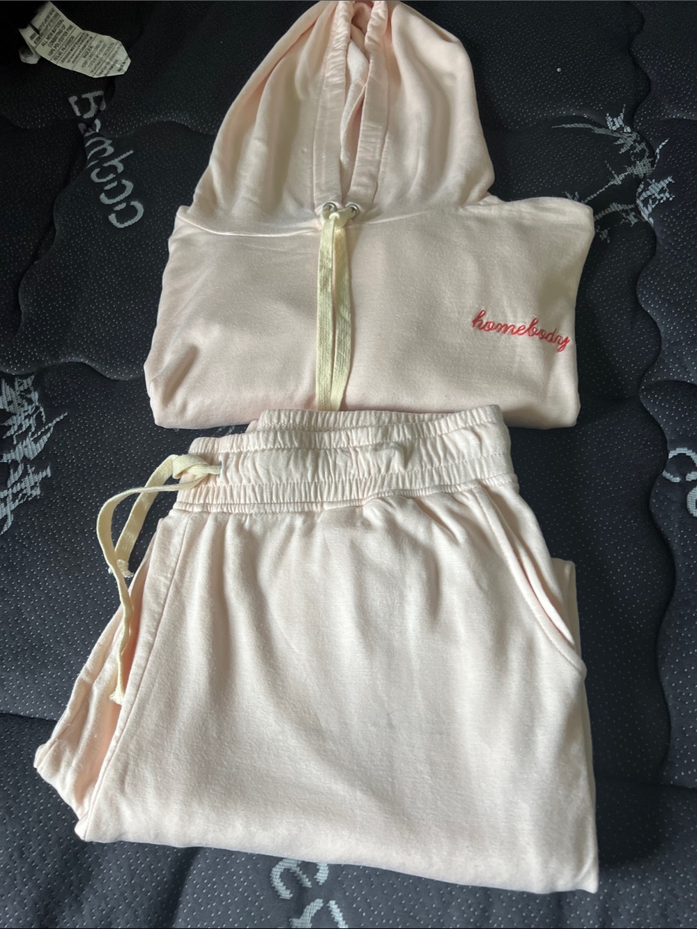 Magnolia Light Pink Hoodie & Joggers Set with Embroidered Logo
